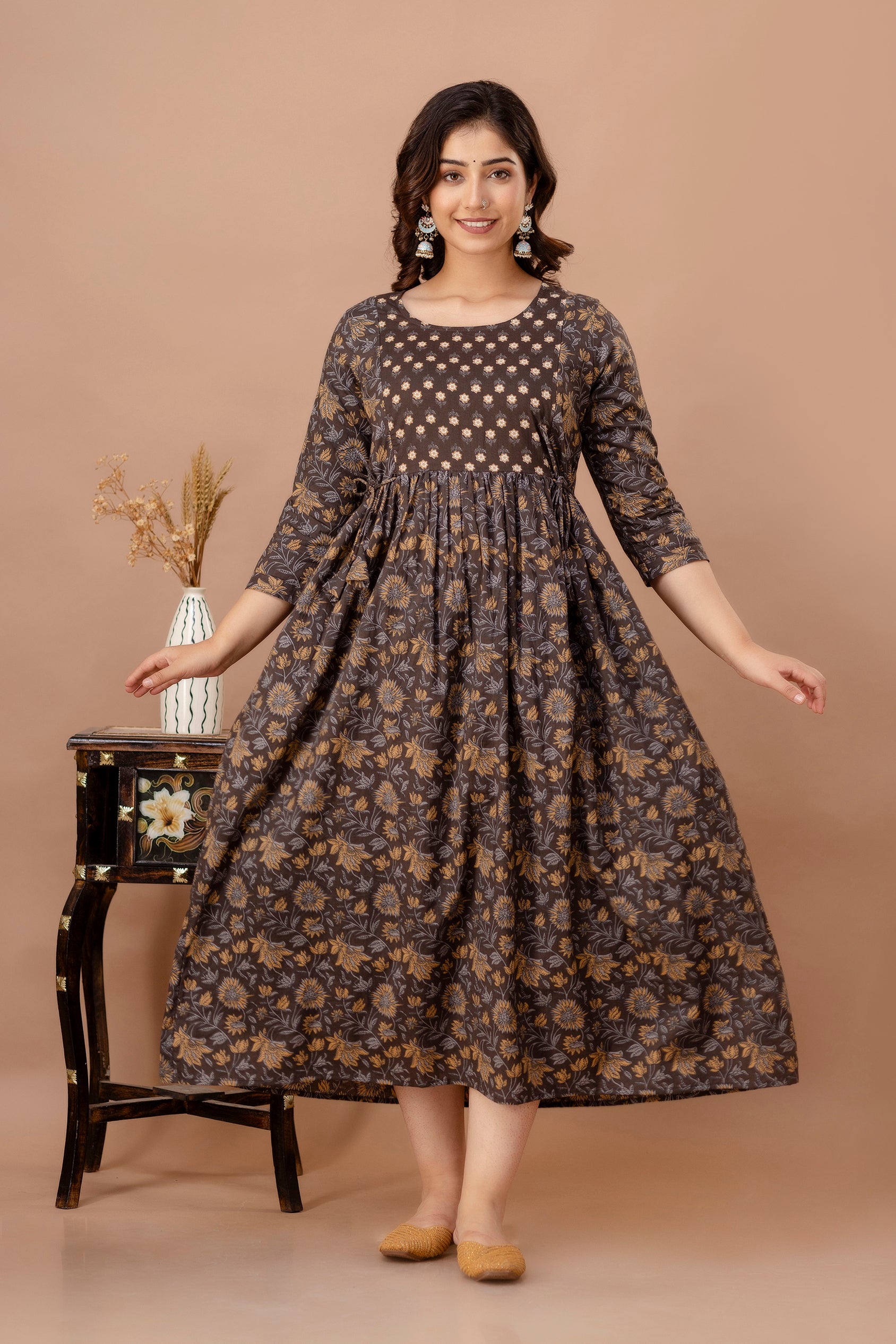 pure cotton maternity gown by piroki jaipur