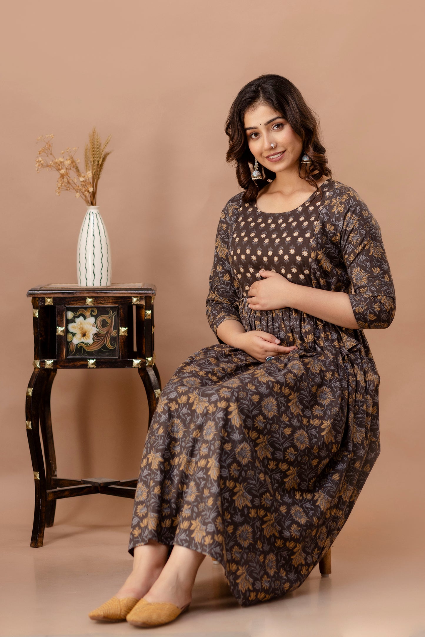 pure cotton maternity gown by piroki jaipur