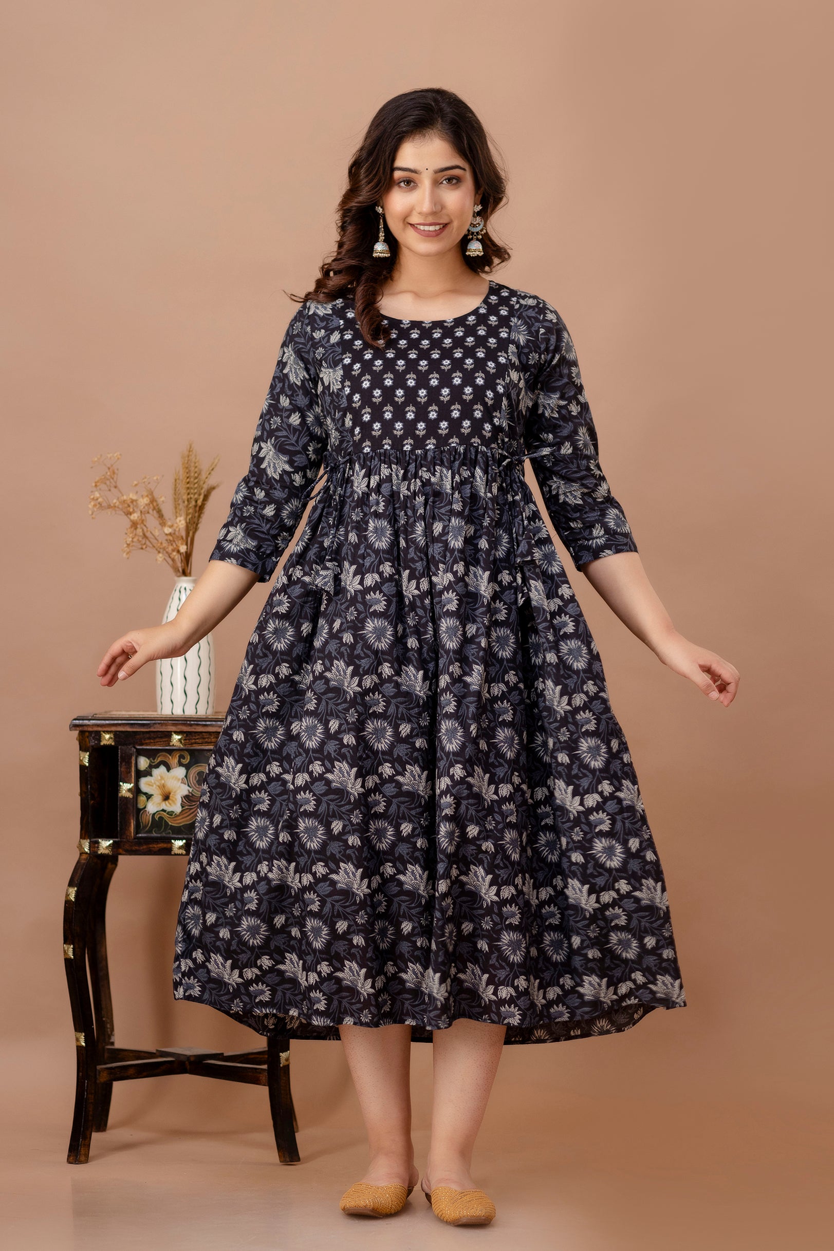 pure cotton maternity gown by piroki jaipur