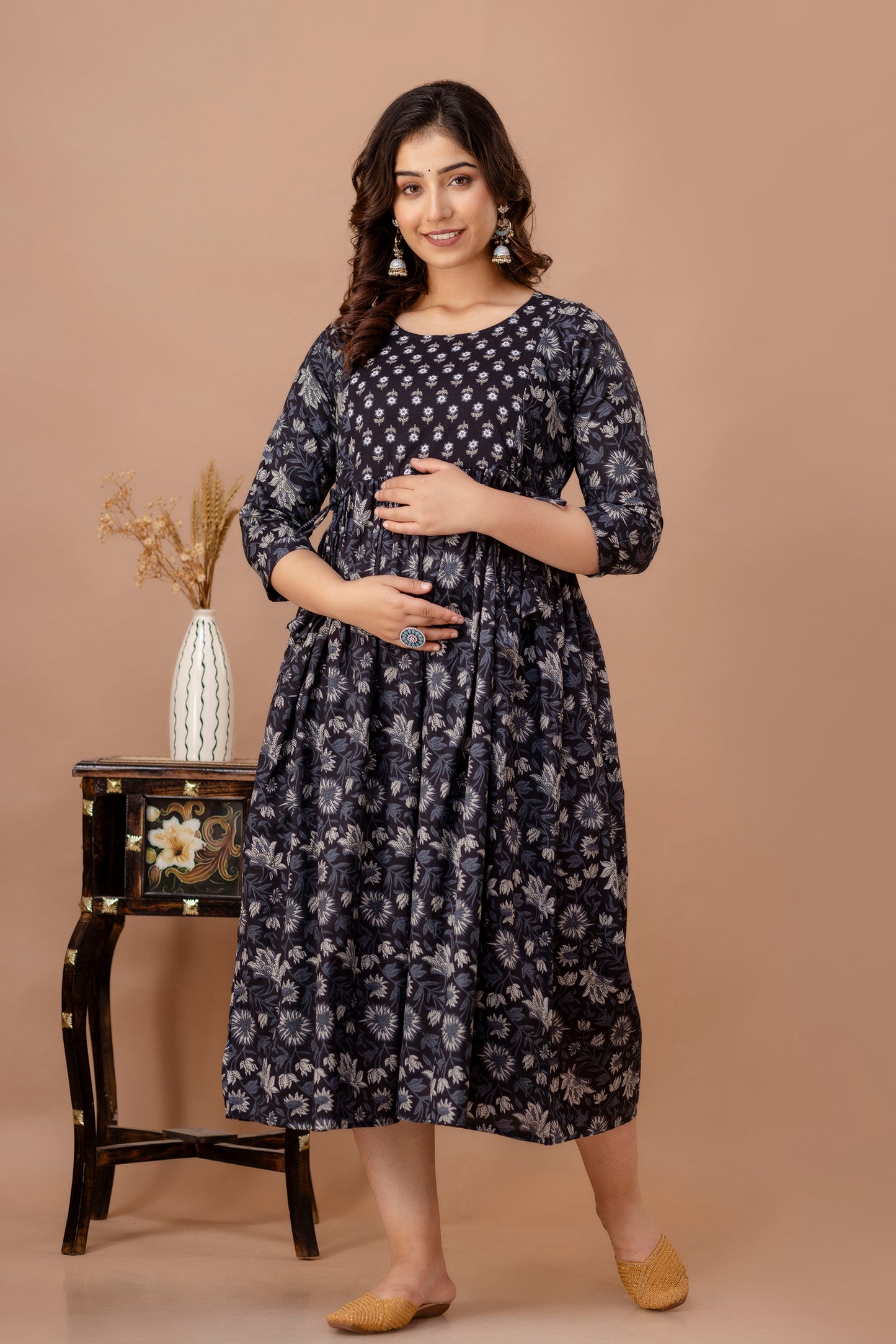 pure cotton maternity gown by piroki jaipur