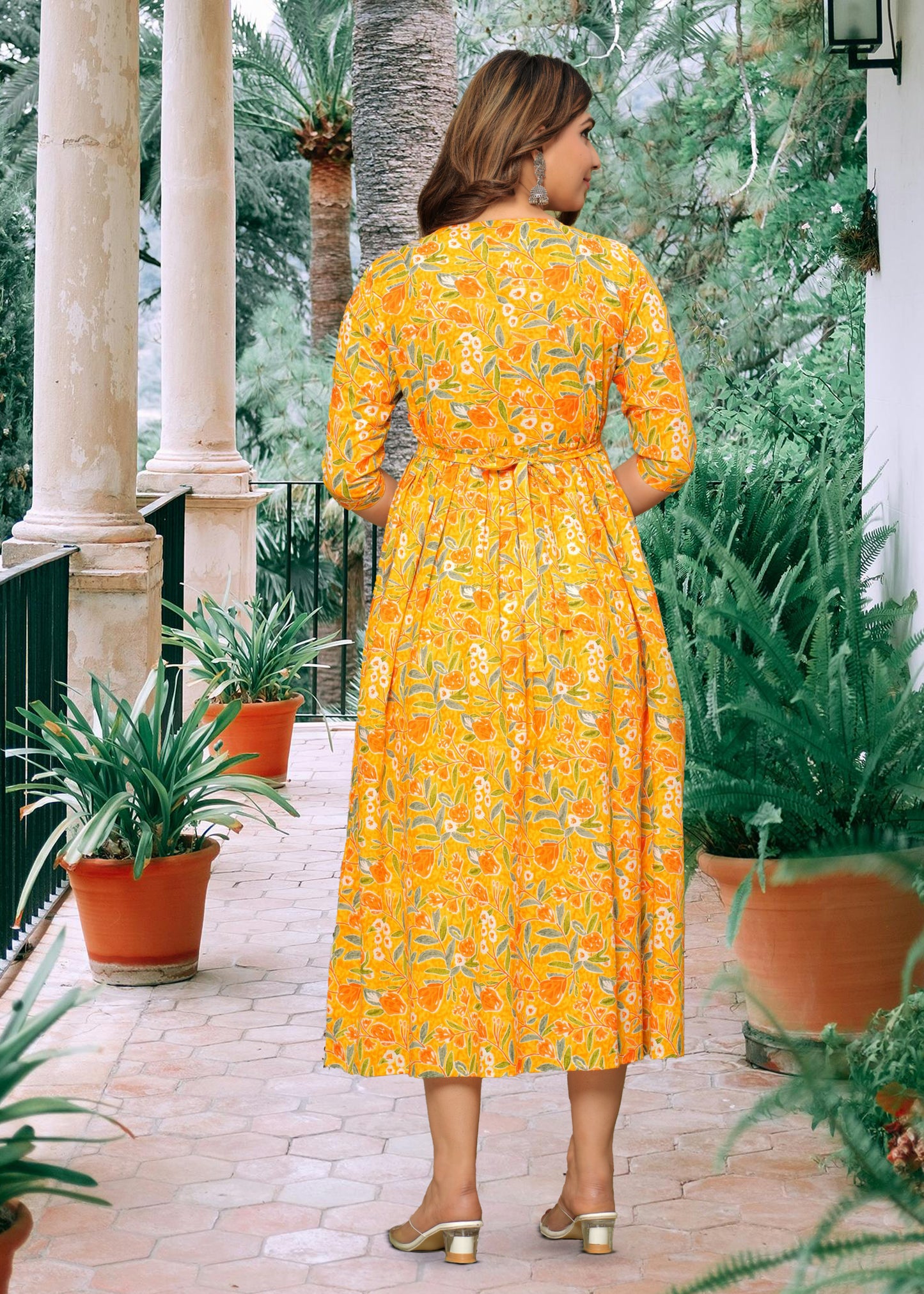 Mango Floral Cotton Maternity Dress